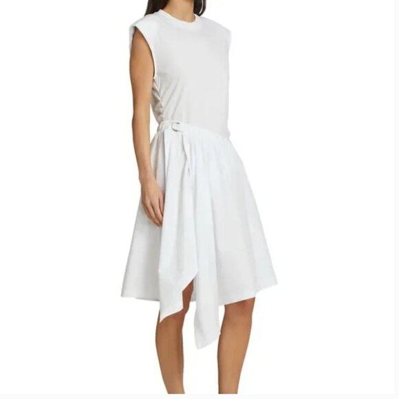 NWOT Derek Lam 10 Crosby Corey Cotton Asymmetric Dress - Picture 1 of 13